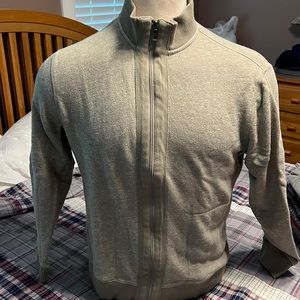 Banana Republic Men’s Large Heathered Green Terry Fabric Full Zip Canvas (2)